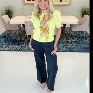 Cabi Linen Finale Trouser, Navy size Med